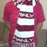 Finished Objects Friday - Manly Sea Eagles Scarf